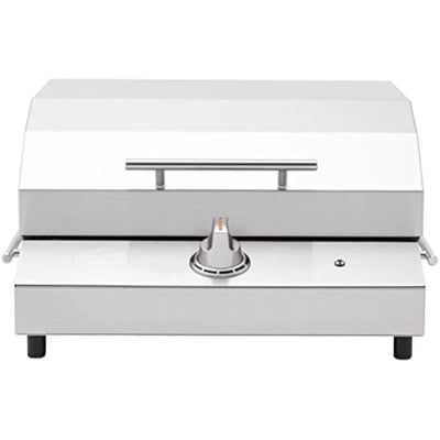 Kenyon G2 Portable Tabletop Electric Grill, 1440W Single Burner, Stainless Steel Body, Cast Aluminum Grate, UL Approved Grill For Indoor And Outdoor Use, Removable Lid, Dishwasher Safe, 120Volts